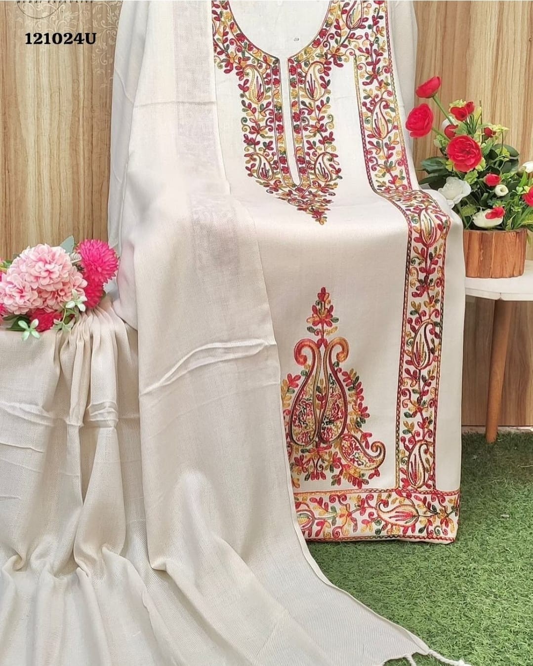 Woolen Fabric Suit With Shawal Dupatta