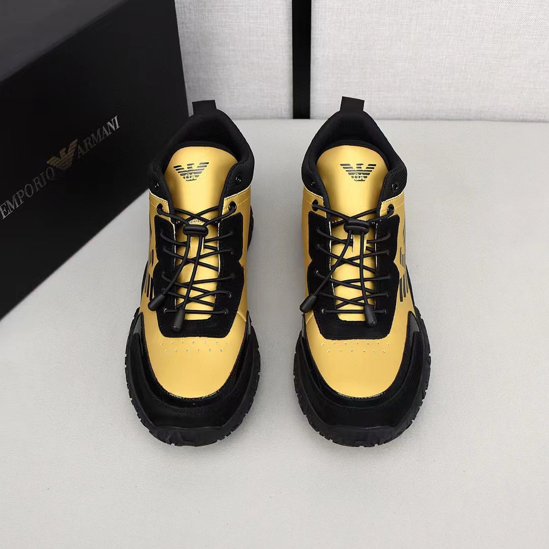 EMPORIO ARMANI BLCK GOLD PREMIUM SNEAKER