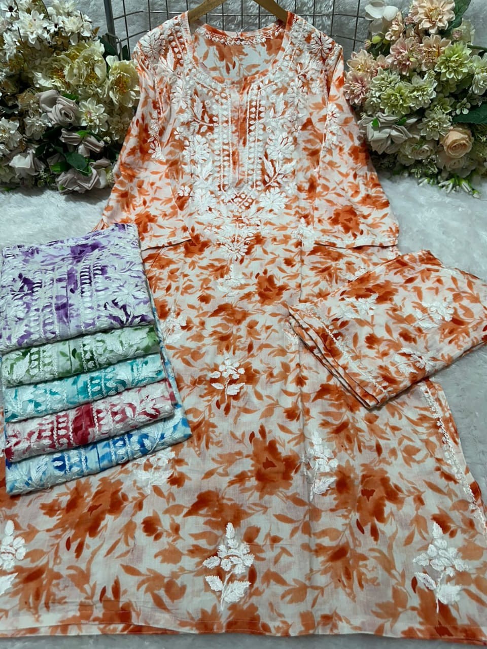 Patti Printed Mul Mul Plazo Set